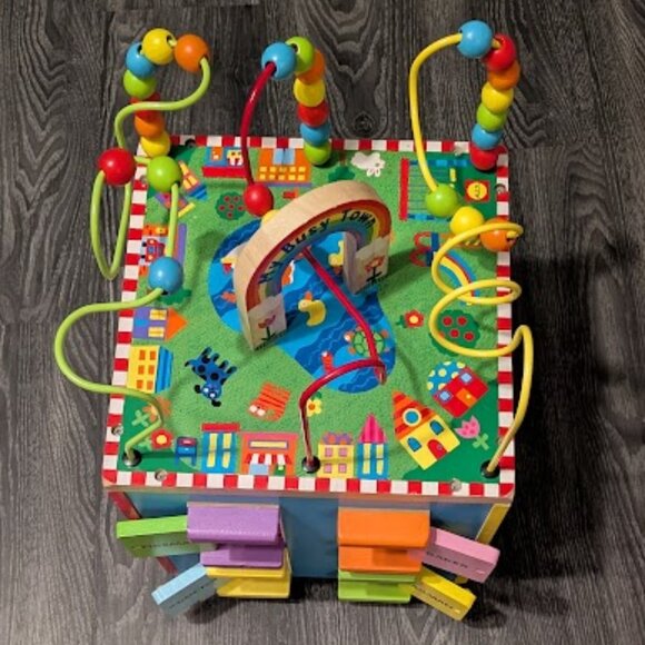 ALEX TOYS "MY BUSY TOWN" WOODEN ACTIVITY CUBE - Picture 6 of 8